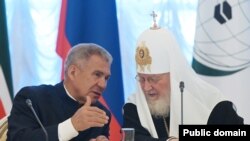 Рөстәм Миңнхеханов һәм патриарх Кирилл 