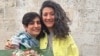 الهه محمدی و نیلوفر حامدی پس از آزادی موقت از زندان اوین