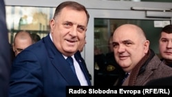 Predsjednik RS Milorad Dodik ispred zgrade Suda Bosne i Hercegovine, Sarajevo, 17. januara 2023. 