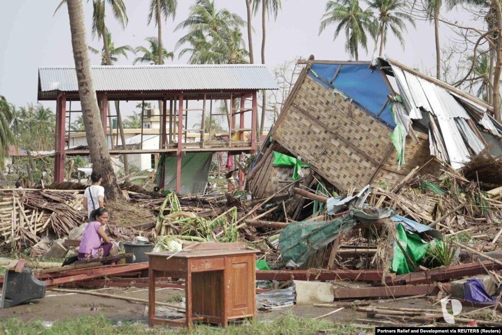 Shkatërrimet nga cikloni që goditi Mianmarin.&nbsp;