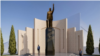 Հեյդար Ալիևի հուշարձանի էսքիզ. լուսանկարը՝ Մախաչկալայի քաղաքապետարանի տելեգրամյան ալիքից