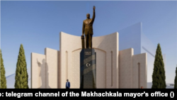 Эскиз будущего памятника Гейдару Алиеву. Фото: телеграм-канал мэрии Махачкалы