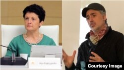 კულტურის მინისტრი თეა წულუკიანი, მწერალი ირაკლი კაკაბაძე