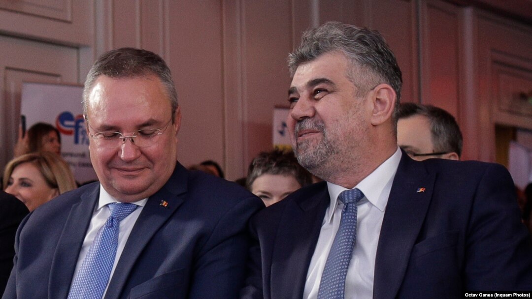 Președintele PNL, Nicolae Ciucă (stânga), și președintele PSD, Marcel Ciolacu, discută în ultima perioadă cu privire la comasarea alegerilor. Negocierile nu au dus până acum la un rezultat.
