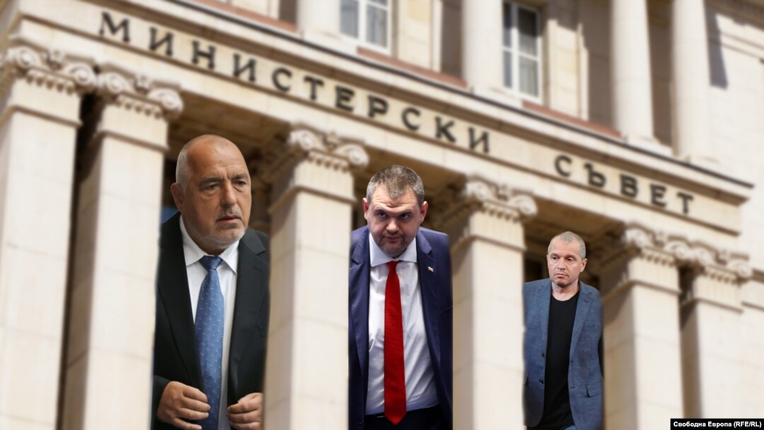 Лидерите на ГЕРБ, ДПС и ИТН - Бойко Борисов, Делян Пеевски и Тошко Йорданов, колаж.