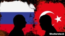 Recep Tayyip Erdoğan (sağdan) ve Vladimir Putin. Resim Shutterstockqa aittir