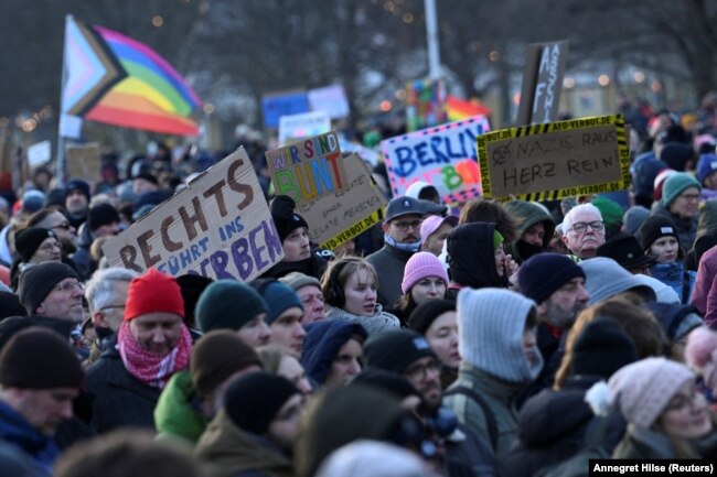 Učesnici protesta u Berlinu, 21. januar 2024.
