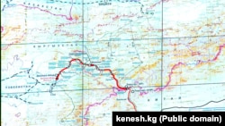 Маршрут по проекту железной дороги «Китай - Кыргызстан - Узбекистан».