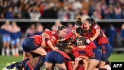 ესპანეთის ფეხბურთელ ქალთა ნაკრები მსოფლიო ჩემპიონობას ზეიმობს. სიდნეი. 20 აგვისტო, 2023 წელი