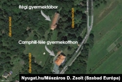 A régi gyermektábor és a Camphill-féle gyermekotthon az állami tulajdonú területen