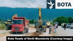 Punimet në autostradën Kërçovë-Ohër. Fotografi ilustruese nga arkivi.