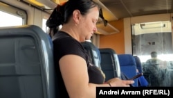 Adriana, călător în trenul Videle - Giurgiu