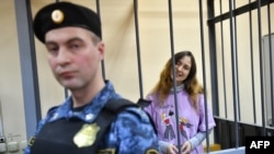 Aleksandra Skočilenko tokom saslušanja pred sudom u Sankt Peterburgu, 20. januara 2023.