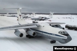 Военно-транспортный самолет ВКС РФ Ил-76