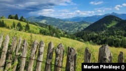 The Carpathian Mountains in northern Romania, near the border with Ukraine (file photo)