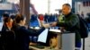 Grab: Kosovo -- passengers at Adem Jashari International Airport, Pristina, January 1, 2024 