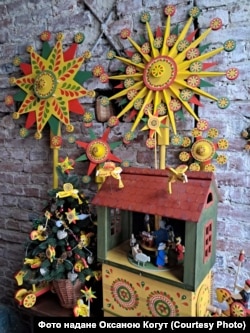 A nativity scene made by Oksana Kohut and Ostap Soyka.