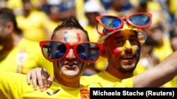 Suporteri români la meciul România-Ucraina din grupele Euro 2024