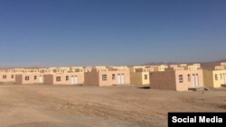 نمایی از خانه های که اخیرا در هرات به زلزله زدگان توزیع شده است 
