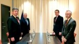Premijer Kosova Aljbin Kurti sastao se sa visokim zvaničnicima EU, Žozepom Boreljom i Miroslavom Lajčakom, u Bratislavi, Slovačka, 31. maja 2023.
