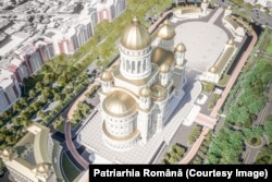 Macheta Catedralei Mântuirii Neamului din București.