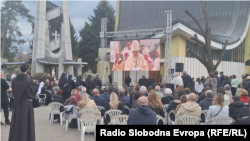 Prenos ustoličenja banjalučkog biskupa ispred Katedrale Sv. Bonaventure, Banja Luka, 2. mart 2024.