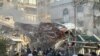 Romok a feltételezett izraeli légicsapást követően Damaszkuszban 2024. április 1-jén