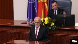 Talat Džaferi u Skupštini Severne Makedonije na dan izbora, 28. januar 2024.