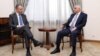 Armenia - Deputy Prime Minister Mher Grigorian (right) meets Toivo Klaar, EU special representative to the South Caucasus, January 18, 2024.