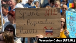 FOTO | Adunarea „Moldova Europeană”. Oamenii spun „nu papucului Rusiei”