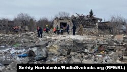 Наслідки російської ракетної атаки на село Рівне біля Покровська. Донецька область, 7 січня 2024 року, фото ілюстративне