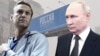 Алексей Навальный и Владимир Путин, коллаж