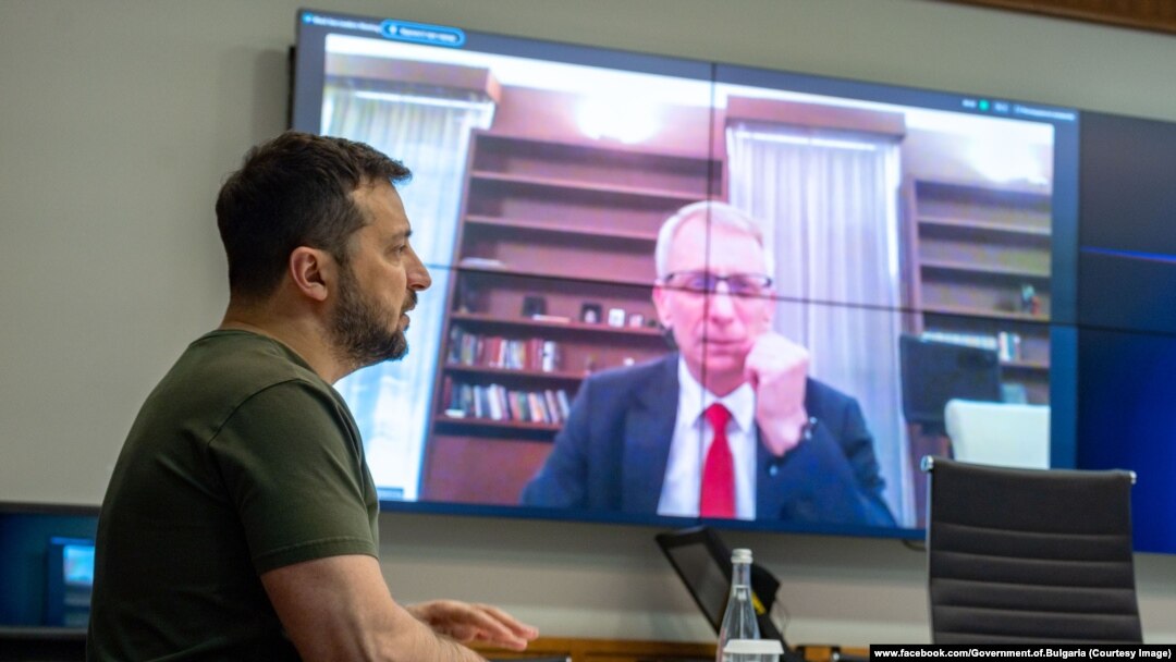 Volodimir Zelensky and Nikolay Denkov