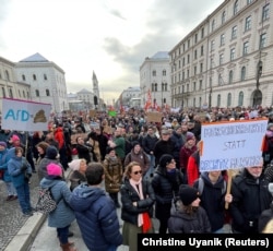 Protest u Minhenu, 21. januar 2024.