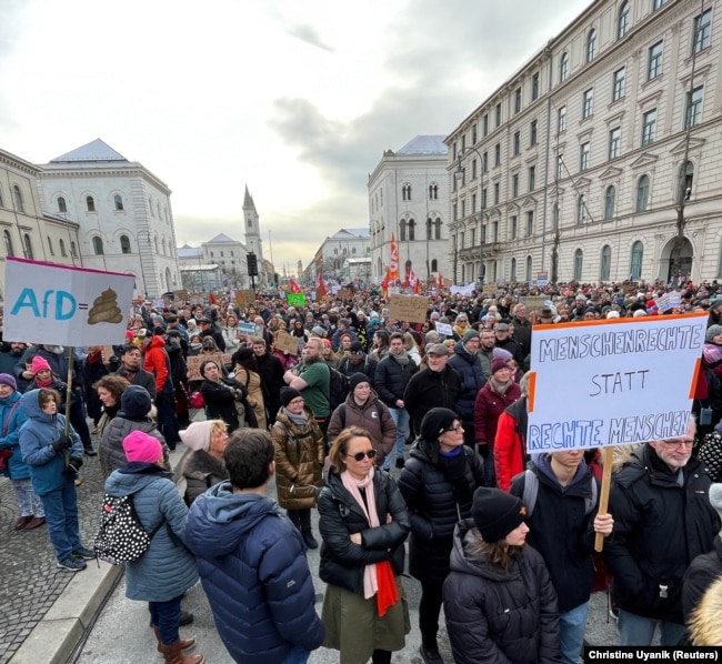 Protest u Minhenu, 21. januar 2024.