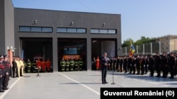Marcel Ciolacu, la deschiderea noii unitati de pompieri ISU Persani sector 4