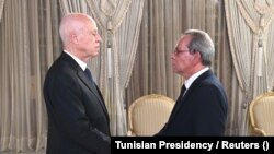 Predsjednik Tunisa Kais Sajed i novoizabrani premijer Ahmad Hašani, 1. avgust