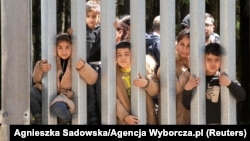 Дети-мигранты на белорусско-польской границе, май 2023