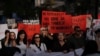 Protest u Prištini povodom ubistva 21-godišnjakinje, 15. aprila 2024.