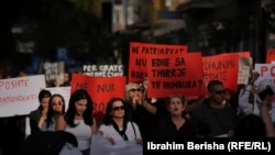 Protesta në Prishtinë pas vrasjes në Ferizaj. 15 prill 2024. 