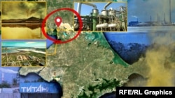 Завод Титан и карта Крыма. Коллаж