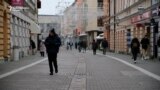 Half-empty main promenade in Banja Luka, Banja Luka 12.01.2024, video grab