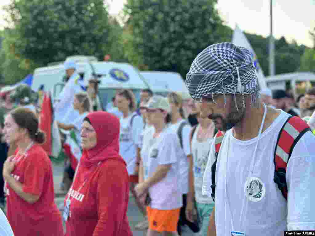 Dolazak učesnika Marša mira u Potočare, 11. juli 2024.&nbsp;