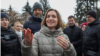 Moldovan President Maia Sandu attends a rally and concert in Chisinau celebrating the European Union's decision to open membership talks with Moldova earlier this month. 