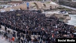 تجمع روز دوشنبه دوم بهمن در شهر زاخو علیه حمله موشکی سپاه به اقلیم کردستان