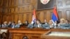 Premijerka Srbije i deo članova Vlade Srbije na sednici parlamenta na kojem se raspravlja o bezbednosnoj situaciji u Srbiji nakon dva masovna ubistva (18. maj 2023)