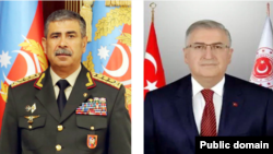 Թուրքիայի պաշտպանության նախարար Յաշար Գյուլեր, Ադրբեջանի պաշտպանության նախարար Զաքիր Հասանով, կոլաժ