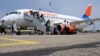 Самолет авиакомпании "Азимут", вылетевший из Москвы, приземлился в Тбилисском международном аэропорту, 19 мая 2023 года 