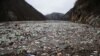 Pictured on January 5, the usually emerald waters of the Drina river -- which winds its way through Montenegro, Serbia, and&nbsp;Bosnia -- are once again a floating garbage patch near the historic town of Visegrad, in eastern Bosnia.