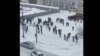 Protesters gather in central Yakutsk on January 24.